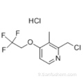 Pyridine, chlorhydrate de 2- (chlorométhyl) -3-méthyl-4- (2,2,2-trifluoroéthoxy) - (1: 1) CAS 127337-60-4